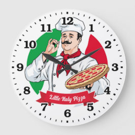 Pizza Parlor Pizzeria Italia Personalizable Clock Stor Klocka
