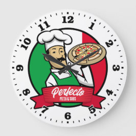 Pizza Parlor Pizzeria Italia Personalizable Clock Stor Klocka