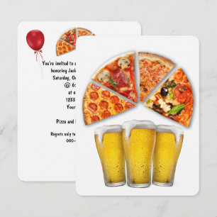 Pizza-partiets inbjudan till födelsedagen
