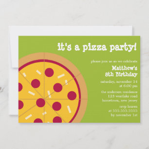 Pizza-partiinbjudningar Inbjudningar