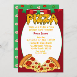 Pizza-partiinbjudningar Inbjudningar