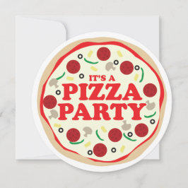 Pizza Party Birthday Inbjudan