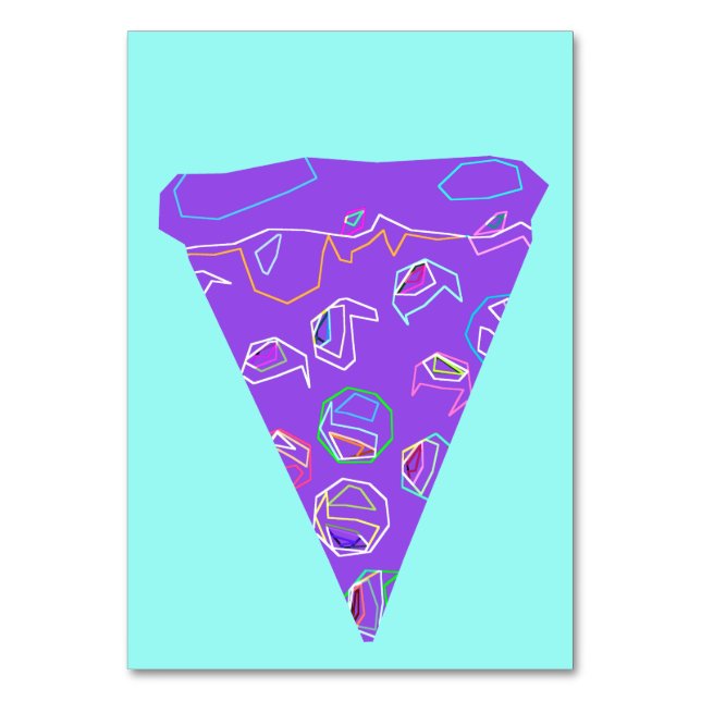 Pizza Party Bröllop Bordsnummer (Framsidan)