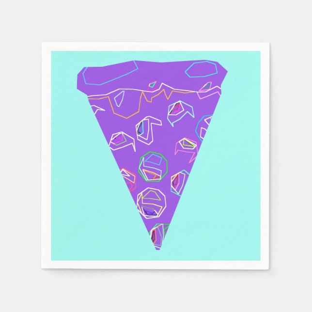 Pizza Party Bröllop Pappersservett (Framsidan)