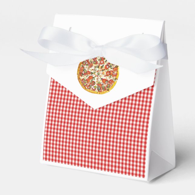 Pizza Party Candy Favor Bags för Födelsedagsfest Presentaskar (Framsidan Sidan)