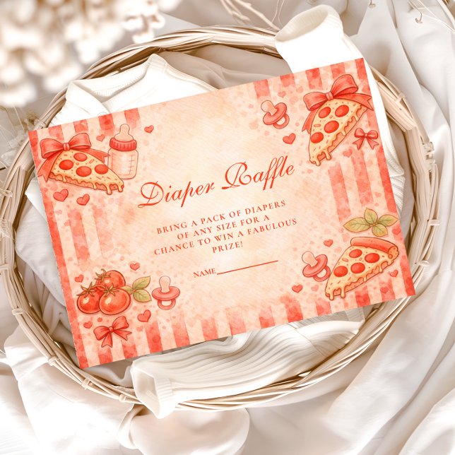 Pizza Party Diapper Raffle Tilläggskort (Skapare uppladdad)