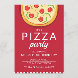 Pizza Party Firande Inbjudan