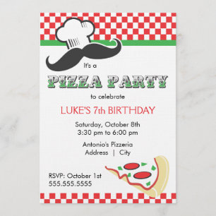 Pizza Party-inbjudan Inbjudningar