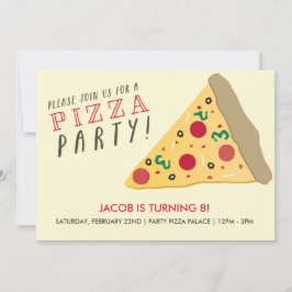 Pizza Party-inbjudan Inbjudningar