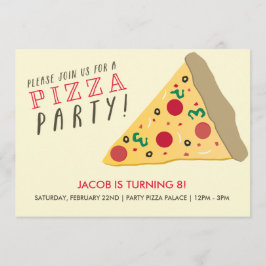 Pizza Party-inbjudan Inbjudningar