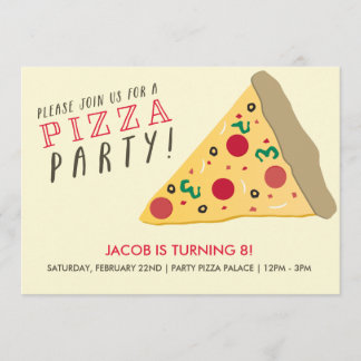 Pizza Party-inbjudan Inbjudningar
