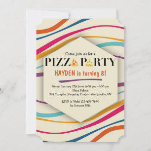 Pizza Party-inbjudan Inbjudningar