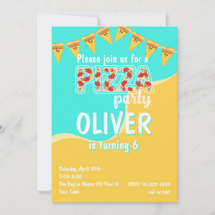 Pizza party inbjudningar