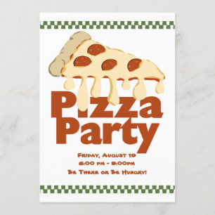Pizza Party Inbjudningar