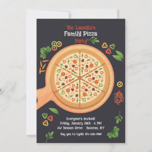 Pizza Party Inbjudningar