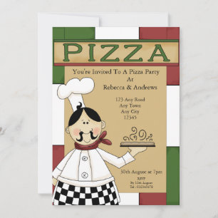 Pizza Party Inbjudningar