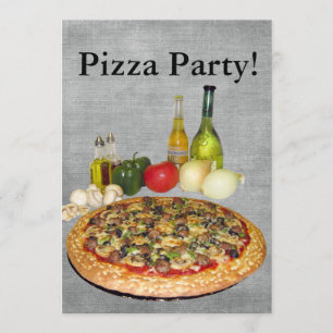 Pizza Party Inbjudningar