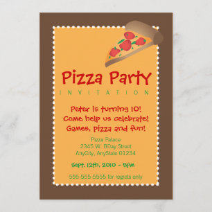 Pizza Party Inbjudningar