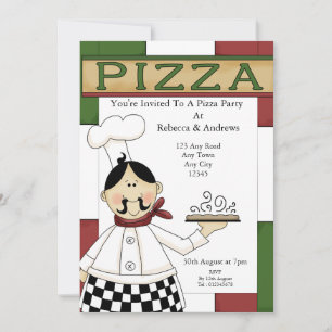 Pizza Party Inbjudningar