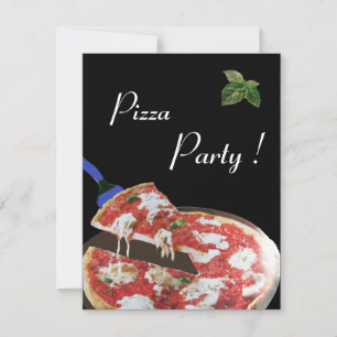 PIZZA PARTY, ITALIAN KITCHEN-middag, brunch Inbjudningar