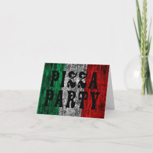 pizza party (italiensk flagga) inbjudan