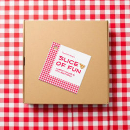 Pizza Party Kids Birthday Gåvor Etiketter