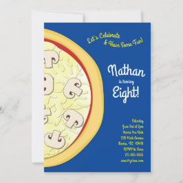 Pizza Party Muhelgrom Pizza Inbjudningar