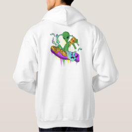 Pizza Party Music Dj Alien Hoodie