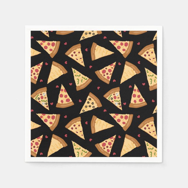 Pizza Party Napkins Pappersservett (Framsidan)