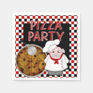 Pizza Party-Papper Cocktail Napkins Pappersservett