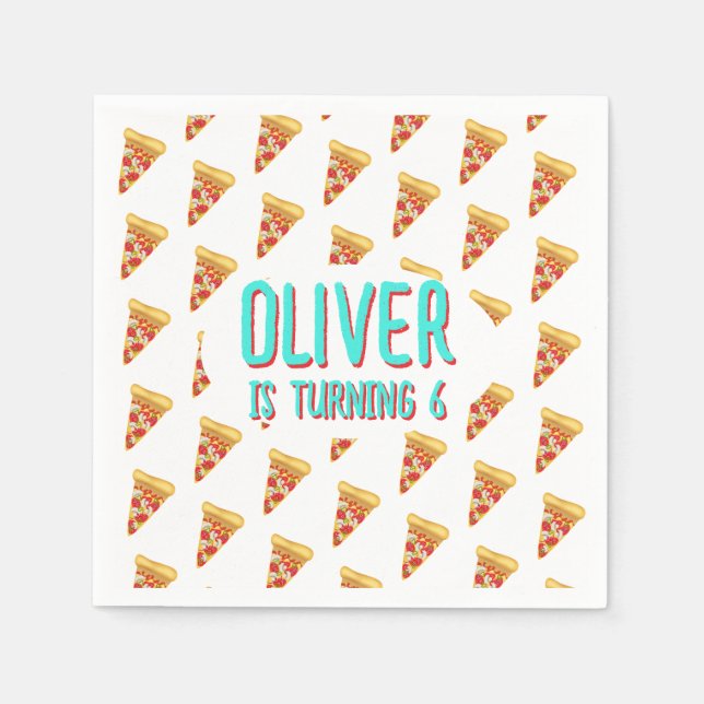 Pizza party pappersservett (Framsidan)