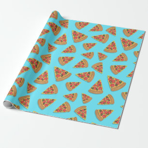 Pizza Party Pepperoni Novelty Blue Presentpapper