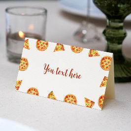 Pizza Party-platskort födelsedag Placeringskort