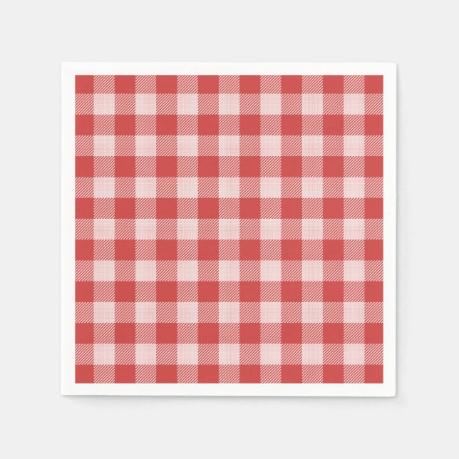Pizza Party Red Gingham Play Pappersservett (Framsidan)