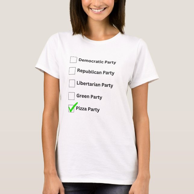Pizza Party T Shirt (Framsida)