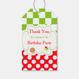 Pizza Party Tack Gift Märkre Presentetikett
