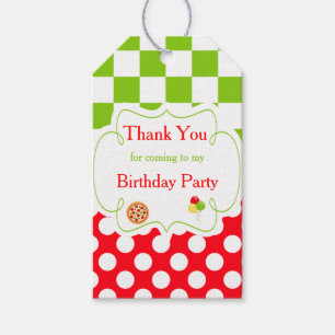 Pizza Party Tack Gift Märkre Presentetikett