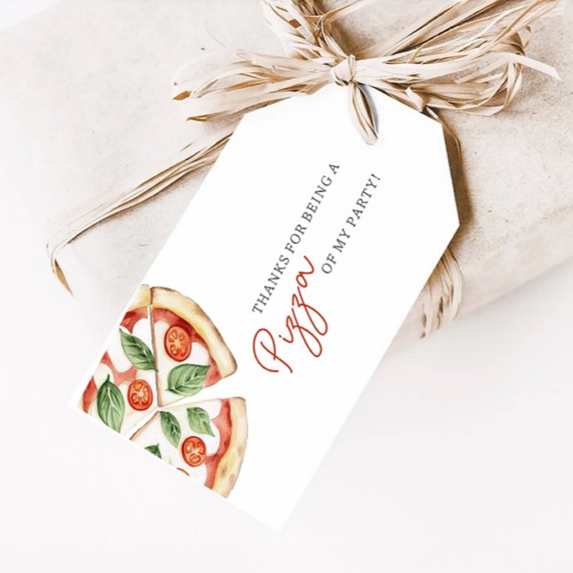 Pizza Party Thank you Presentetikett (Skapare uppladdad)
