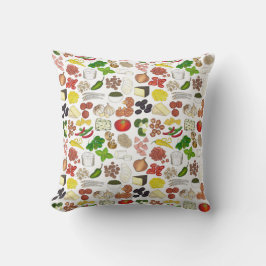 Pizza Party Toppings Italienska Food Pizzeria Paj Kudde