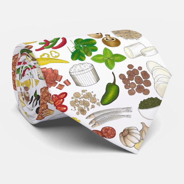Pizza Party Toppings Italienska Food Pizzeria Paj Slips (Rullad)