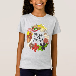 Pizza Party Toppings Italienska Food Pizzeria Paj T Shirt