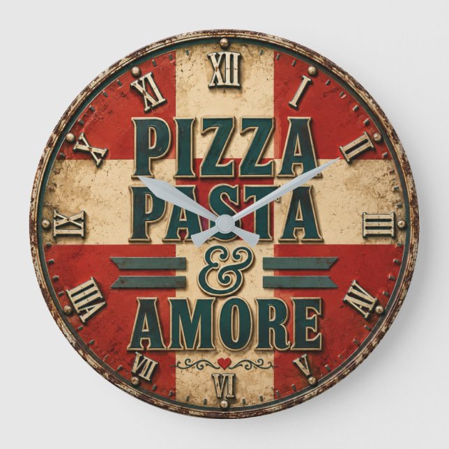 Pizza Pasta Amore Italian Kitchen  Stor Klocka (Framsida)