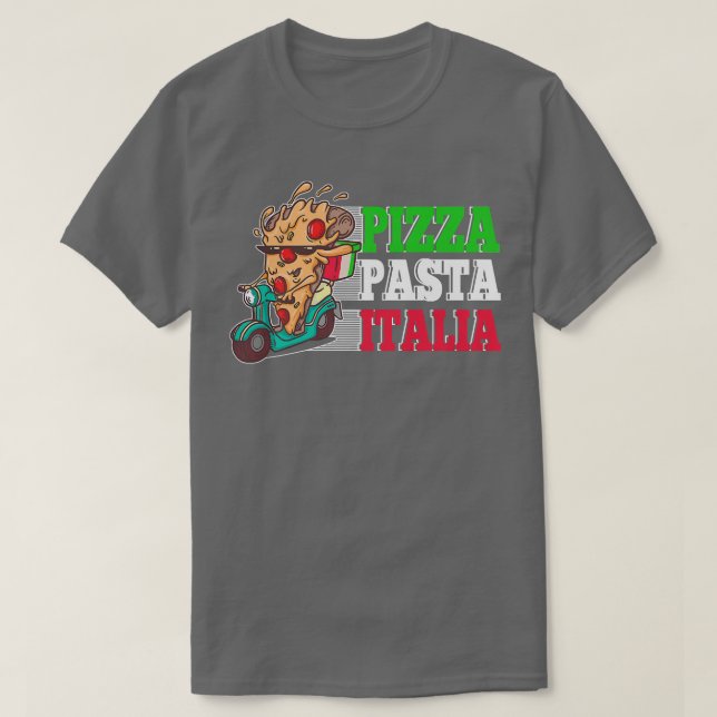 Pizza Pasta Italia Pizza Biet på italienska Scoote T Shirt (Design framsida)