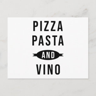 Pizza Pasta Vino Vykort
