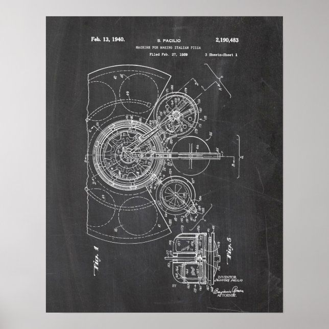 Pizza Patent Poster (Framsidan)
