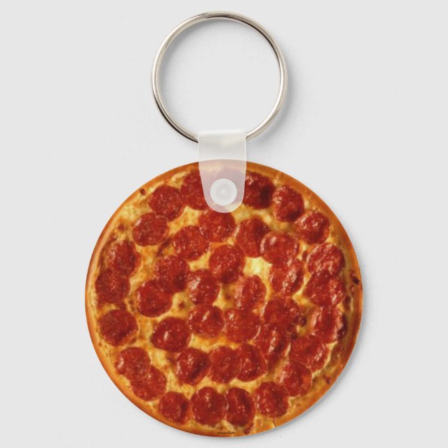 Pizza Peperoni Keychain Nyckelring (Framsida)
