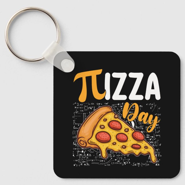 Pizza Pi-dagen Matematik Matematik Älskare Nyckelring (Framsida)