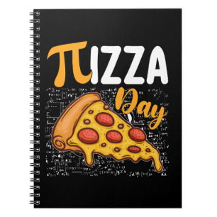 Pizza Pi-dagen Matte Matematik Älskare Anteckningsbok
