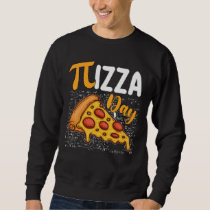 Pizza Pi-dagen Matte Matematik Älskare Lång Ärmad Tröja