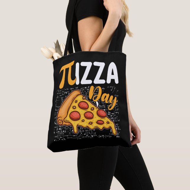 Pizza Pi-dagen Matte Matematik Älskare Tygkasse (Närbild)